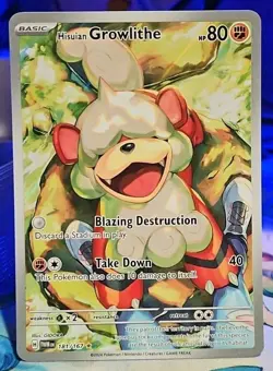 Pokemon TCG Hisuian Growlithe 181/167 Illustration Rare Twilight Masquerade SV06 - Image 1