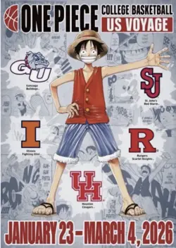 One Piece Monkey D. Luffy US College Basketball Card St. John’s SEALED - Image 3