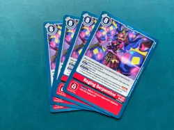 Raging Serpentine BT21-093 Playset World Convergence Digimon Card x4 - Image 1