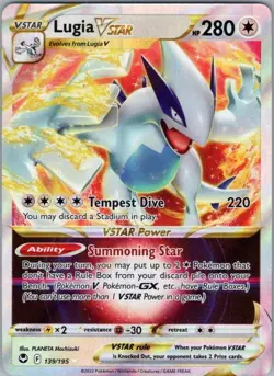 Pokemon Card Lugia VSTAR 139/195 Silver Tempest - Near Mint - Image 1