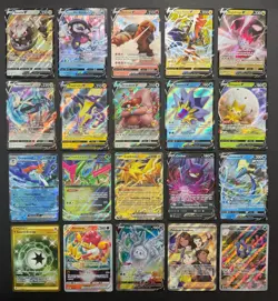 Pokemon Card Lot (20 Card Lot) Gold Rare V EX Full Art Trainer Ultra Rare Cards - Image 1