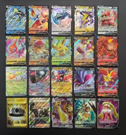 Pokemon Card Lot (20 Card Lot) Gold Rare V EX Full Art Trainer Ultra Rare Cards - Image 1