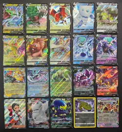 Pokemon Card Lot (20 Card Lot) V VMAX EX Full Art Trainer Ultra Rare Cards - Image 1