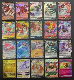 Pokemon Card Lot (20 Card Lot) Gold Rare V EX Full Art Trainer Ultra Rare Cards - Image 1
