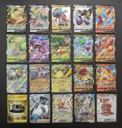 Pokemon Card Lot (20 Card Lot) Gold Rare V EX Full Art Trainer Ultra Rare Cards - Image 1