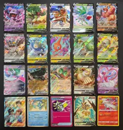 Pokemon Card Lot (20 Card Lot) V VMAX EX Full Art Trainer Ultra Rare Cards - Image 1