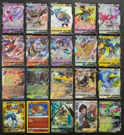 Pokemon Card Lot (20 Card Lot) Gold Rare V EX Full Art Trainer Ultra Rare Cards - Image 1