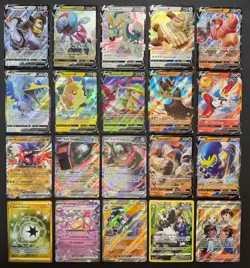 Pokemon Card Lot (20 Card Lot) Gold Rare V EX Full Art Trainer Ultra Rare Cards - Image 1