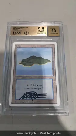 MTG Revised ISLAND Artist Proof AP Signed BGS 95 GEM MINT G2U - Image 5