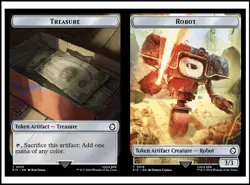 MTG - 4 x Robot (3/3) / Treasure (0019) Token - Playset 4x x4 - Fallout - Image 2