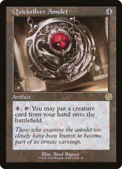 Quicksilver Amulet (FOIL) x1 - MTG The Brothers' War Retro Artifacts BRR #45 - Image 1