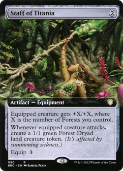 Staff of Titania (REGULAR) x1 - MTG The Brothers' War Commander BRC #50 - Image 1