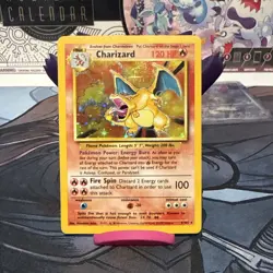 Pokemon TCG Charizard 4/102 Holo Rare Base Set Unlimited 1999 LP/MP Condition - Image 1