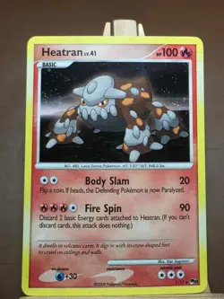 SWIRL MP Pokemon TCG Heatran POP Series 8 1/17 Cosmos Holo - Image 1