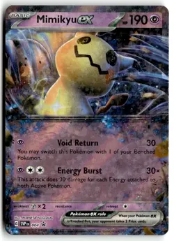 NM-Mint Mimikyu ex SVP #004 Black Star Promo Pokemon TCG - Image 1