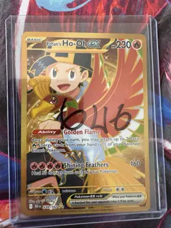 Pokemon Ethan's Ho-Oh EX 239/182 Destined Rivals Hyper Rare Holo psa 9+++ - Image 1