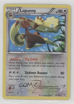 Lopunny Reverse Foil Pokemon XY Flashfire #85 - Image 1