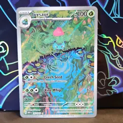 Pokemon TCG Ivysaur 167/165 Scarlet & Violet 151 Illustration Rare Full Art Hol… - Image 1