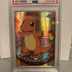 Pokemon Topps Chrome Spectra Charmander Holo #4 PSA 10 - Image 2
