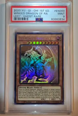 2020 YU-GI-OH! Winged Dragon Of Ra LED7-EN000 GHOST RARE PSA 9 - Image 1
