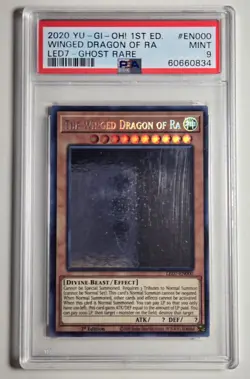 2020 YU-GI-OH! Winged Dragon Of Ra LED7-EN000 GHOST RARE PSA 9 - Image 3