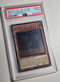 2020 YU-GI-OH! Winged Dragon Of Ra LED7-EN000 GHOST RARE PSA 9 - Image 4