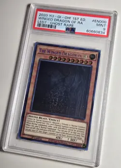 2020 YU-GI-OH! Winged Dragon Of Ra LED7-EN000 GHOST RARE PSA 9 - Image 5