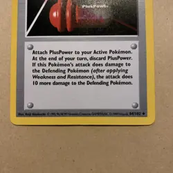Pokemon Card Shadowless PlusPower Base Set Non Holo Uncommon 84/102 WOTC - Image 3