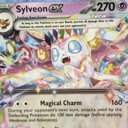 SYLVEON EX-#86/191- HOLO POKEMON TRADING CARD TCG/CCG NM/M Surging Sparks SSP - Image 3