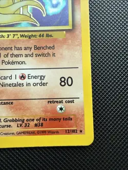 Ninetales 12/102 WoTC Base Set Holo Rare - Pokemon TCG - Moderately Played (MP) - Image 5