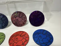 8x Eevee Prismatic Evolutions Pokemon Coins From Tins Full Set - 527 - Image 3