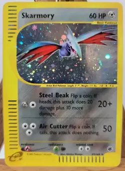 Skarmory 027/165 Expedition Base Set Holo Rare Pokemon TCG Nintendo SWIRL - Image 1