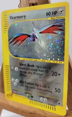 Skarmory 027/165 Expedition Base Set Holo Rare Pokemon TCG Nintendo SWIRL - Image 3
