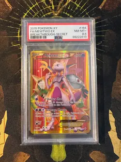 Pokemon Mewtwo EX 164/162 Breakthrough Secret Rare PSA 8.5 - Image 1