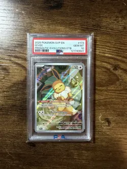2025 Pokemon Eevee SVP 173 Prismatic Evolutions ETB Promo PSA 10 GEM MINT - Image 1