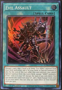 Evil Assault SUDA-EN052 Supreme Darkness 1st Edition - Yugioh Card - Image 1
