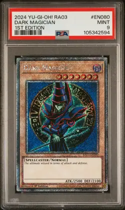 2024 YU-GI-OH! RA03-QUARTER CENTURY BONANZA 1ST ED #EN080 DARK MAGICIAN PSA 9 - Image 1