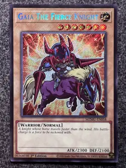 Yugioh Gaia The Fierce Knight MZMU-EN058 Secret Rare 1st Edition NM - Image 1