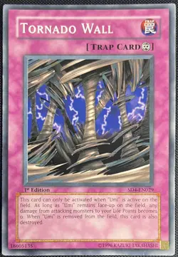 Yu-Gi-Oh Tornado Wall SD4-EN029 Fury From The Deep 1st Edition EN Vintage - Image 1