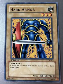 Yugioh! LP Hard Armor - LOB-074 - Common - 1st Edition Lightly Played, English - Image 1