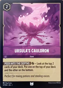 67/204 URSULA'S CAULDRON THE FIRST CHAPTER UNCOMMON DISNEY LORCANA CARD - Image 1