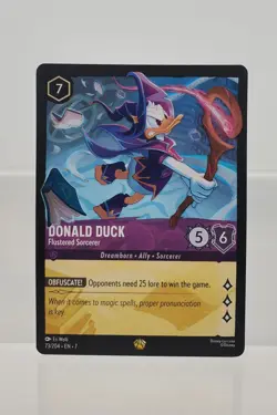 Disney Lorcana Donald Duck - Flustered Sorcerer 73/204 Archazia's Island Legenda - Image 1
