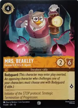 11/204 MRS. BEAKLEY FORMER S.H.U.S.H. AGENT EN10 COMMON DISNEY LORCANA CARD - Image 1