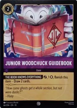 66/204 JUNIOR WOODCHUCK GUIDEBOOK EN10 COMMON DISNEY LORCANA CARD - Image 1