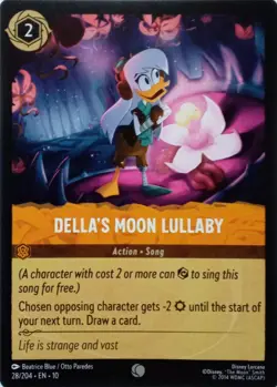 28/204 DELLA'S MOON LULLABY EN10 COMMON DISNEY LORCANA CARD - Image 1
