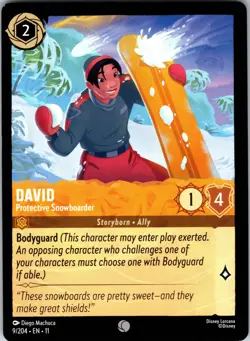 Disney Lorcana David - Protective Snowboarder Winterspell Common #9/204 NM - Image 1