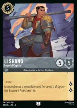Li Shang-Imperial Captain 193/204 Fabled COLD FOIL Disney Lorcana - Image 1