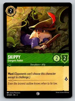 Disney Lorcana Skippy - Energetic Rabbit 87/204 Into the Inklands Regular - Image 1