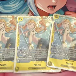 Bandai One Piece Card Game Nami EP03-053 Character Cards Lot of 4 - Image 2