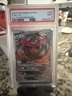 Pokemon TCG Yveltal Paradox Rift Holo Card PSA 9 Illustration Rare 205/182 - Image 1